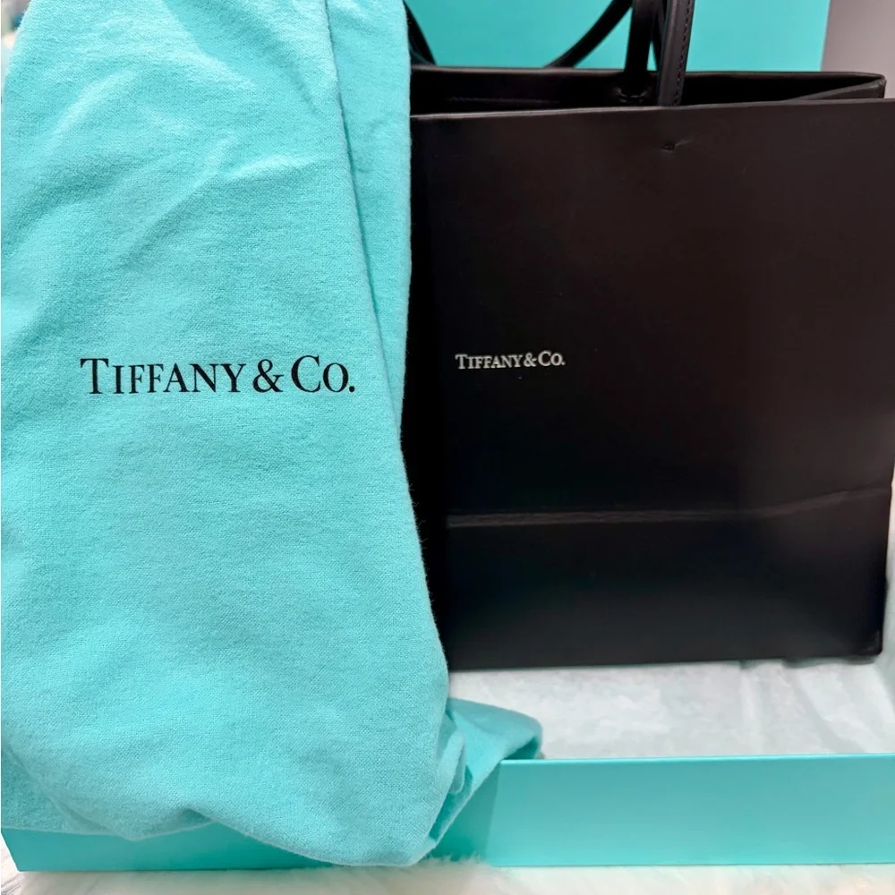 Tiffany & Co. Black Structured Leather Tote - Picture 7 of 8